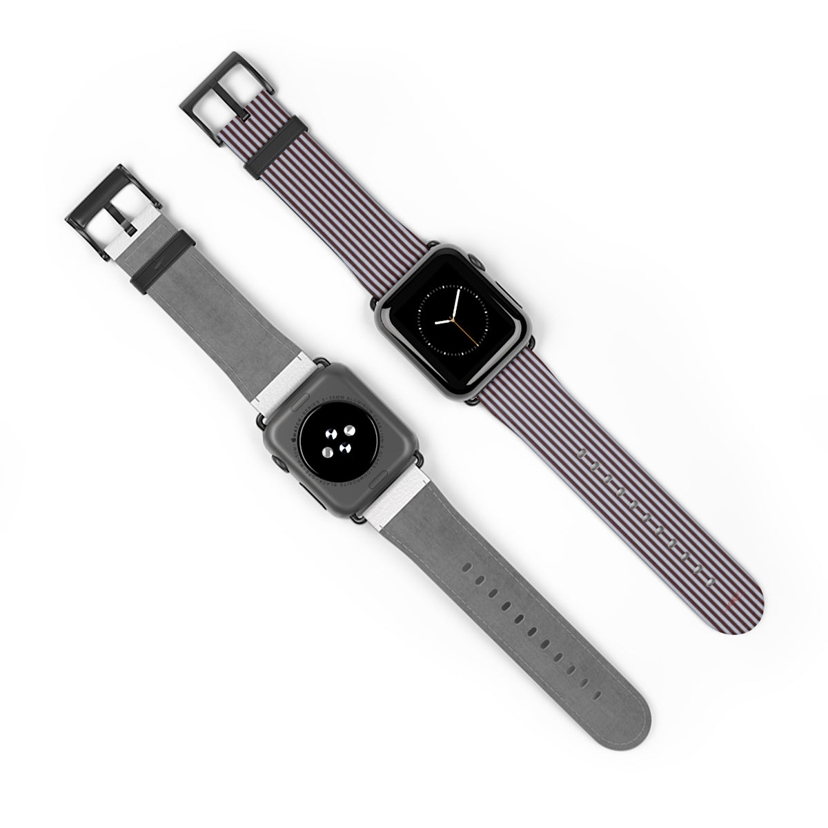Blue & Cherry Striped Smartwatch Strap by etchd, view 10