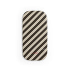 Cream & Brown Striped Diagonal Anello clip per telefono