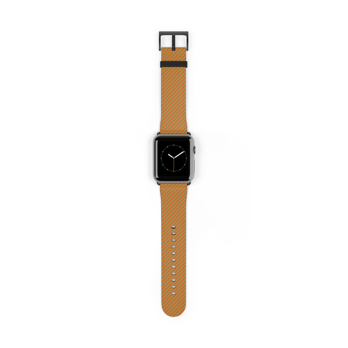 Persimmon & Wasabi Striped Diagonal Correa para smartwatch de etchd, vista 2