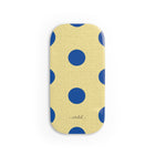 Cobalt & Butter Polka Dot Click-On Phone Grip