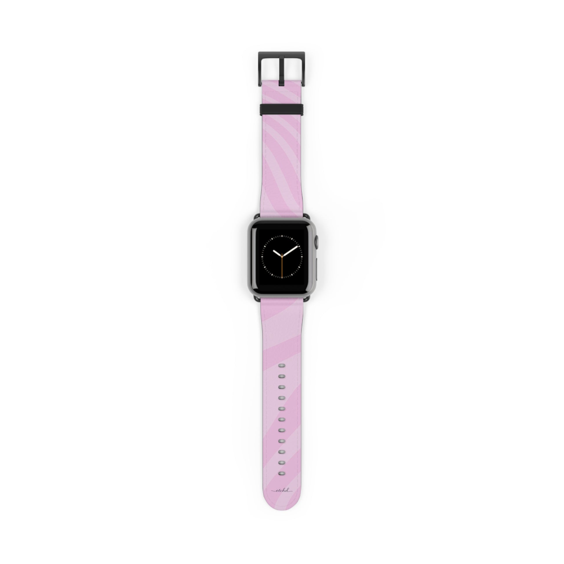 Pink Curved Lines Smartwatch Strap by etchd