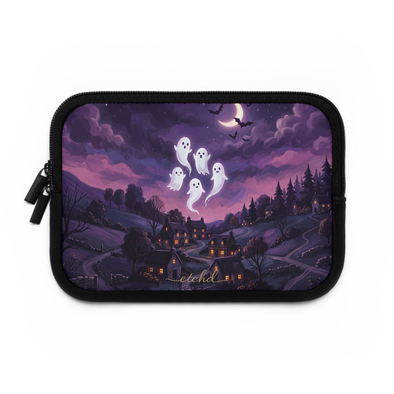 Ghost Parade Laptop Sleeve by etchd, view 2