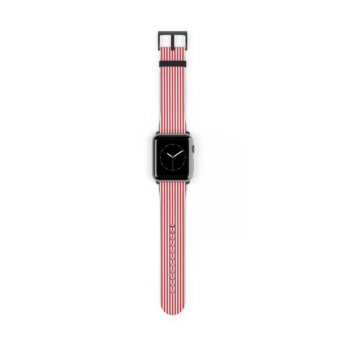 Classic Red & White Striped Correa para smartwatch de etchd, vista 2