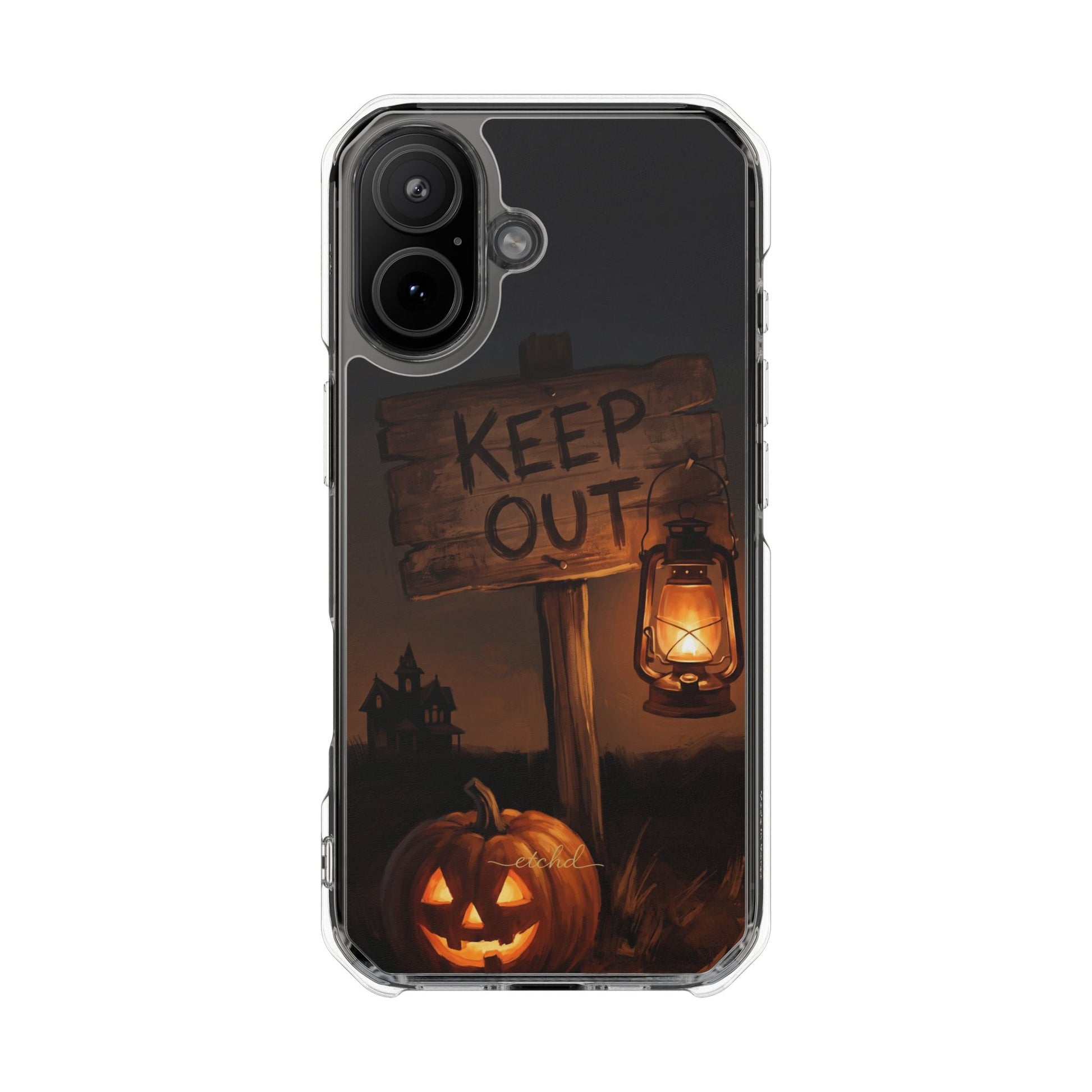 Keep Out Clear Magnetic Phone Case by etchd, view 13