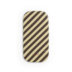 Butter & Brown Striped Diagonal Anello clip per telefono di etchd