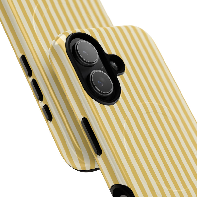Butter & Cream Striped Magnetic Phone Case by etchd, view 87