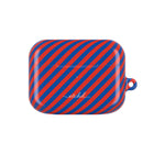Cobalt & Poppy Striped Diagonal Custodia per AirPods