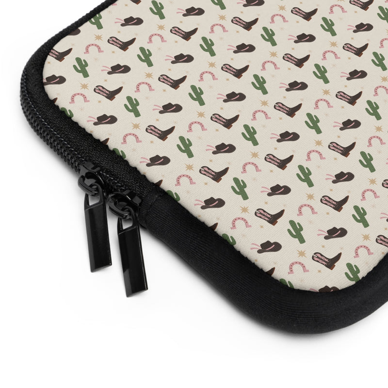 Pink Western Laptop Sleeve-zoom-