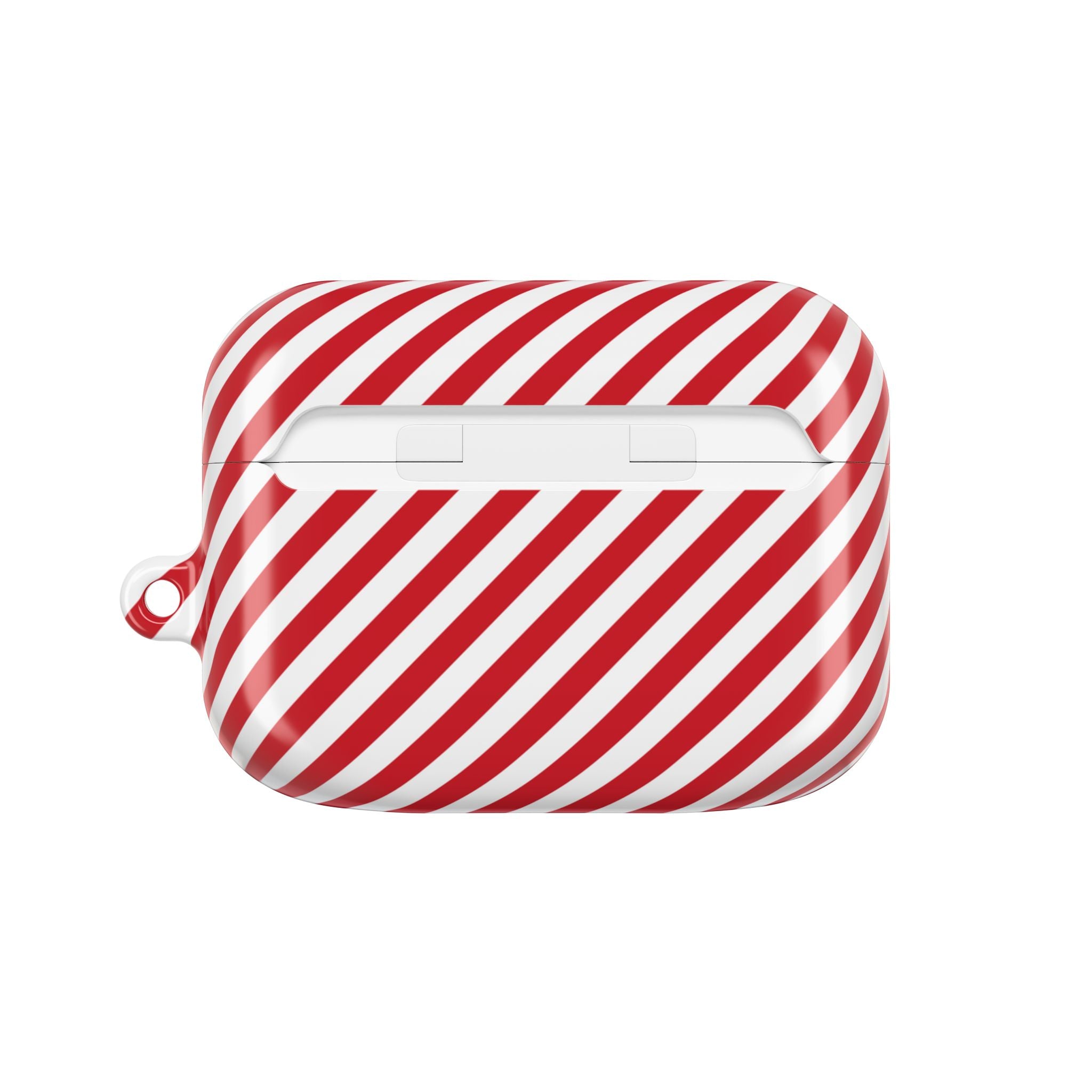 Classic Red & White Striped Diagonal AirPod Case by etchd, view 7