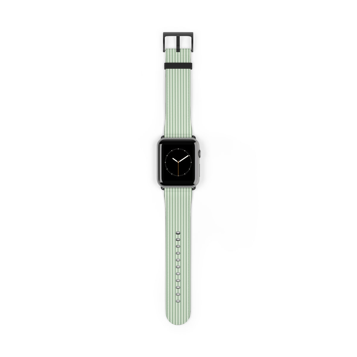 Sage & Cream Striped Smartwatch Strap by etchd, view 2