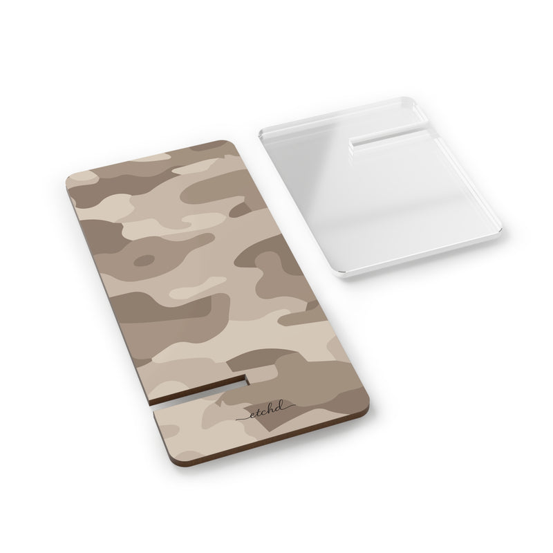 Beige Camo Phone Stand-zoom-