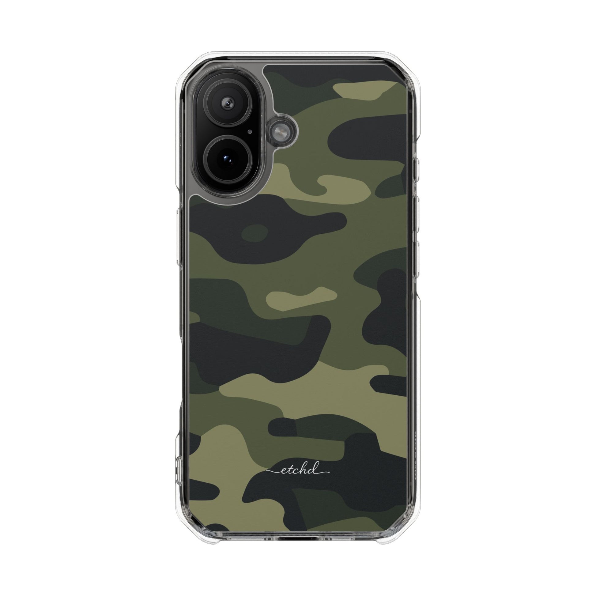 Green Camo Clear Magnetic Phone Case by etchd, view 13