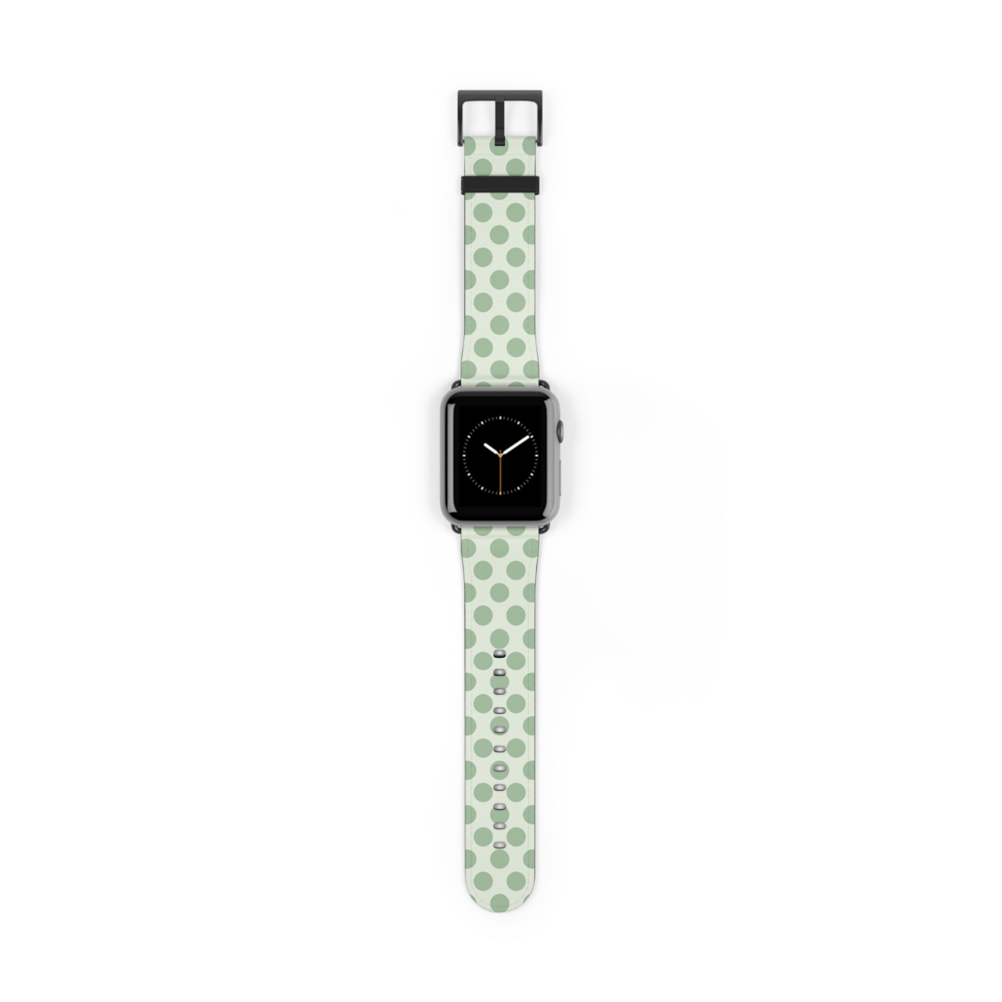 Sage & Cream Polka Dot Smartwatch Strap by etchd, view 2
