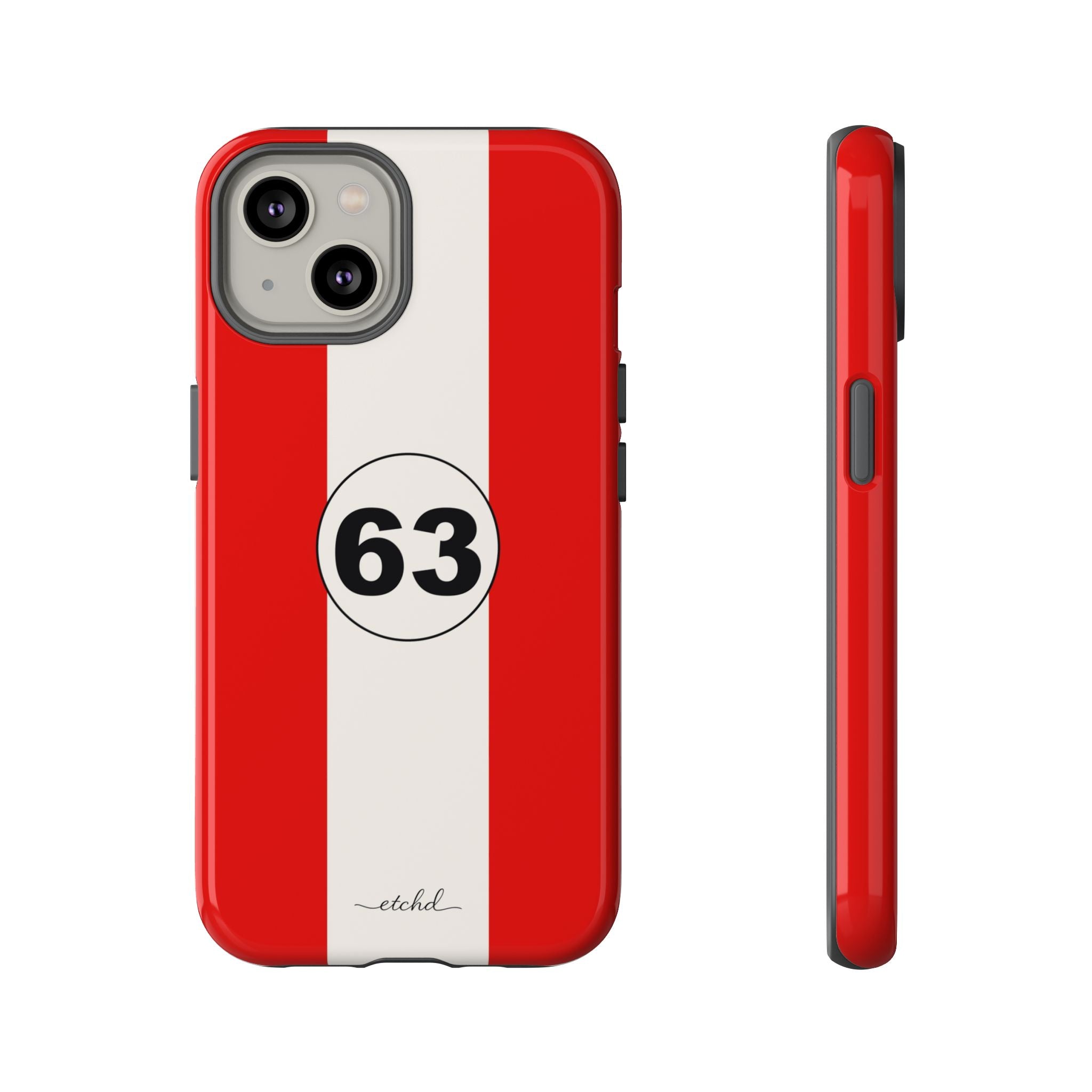 Monza Red Phone Case by etchd, view 2