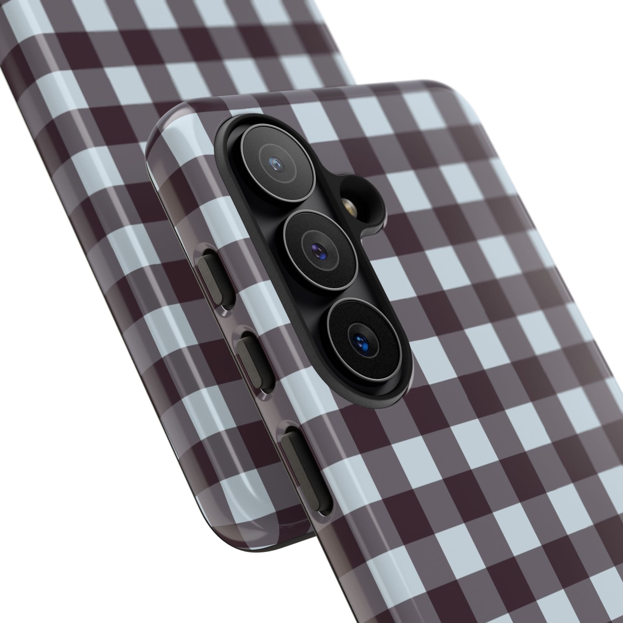 Blue & Plum Gingham Phone Case by etchd, view 209