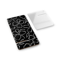 Black & White Floral Phone Stand by etchd, view 2