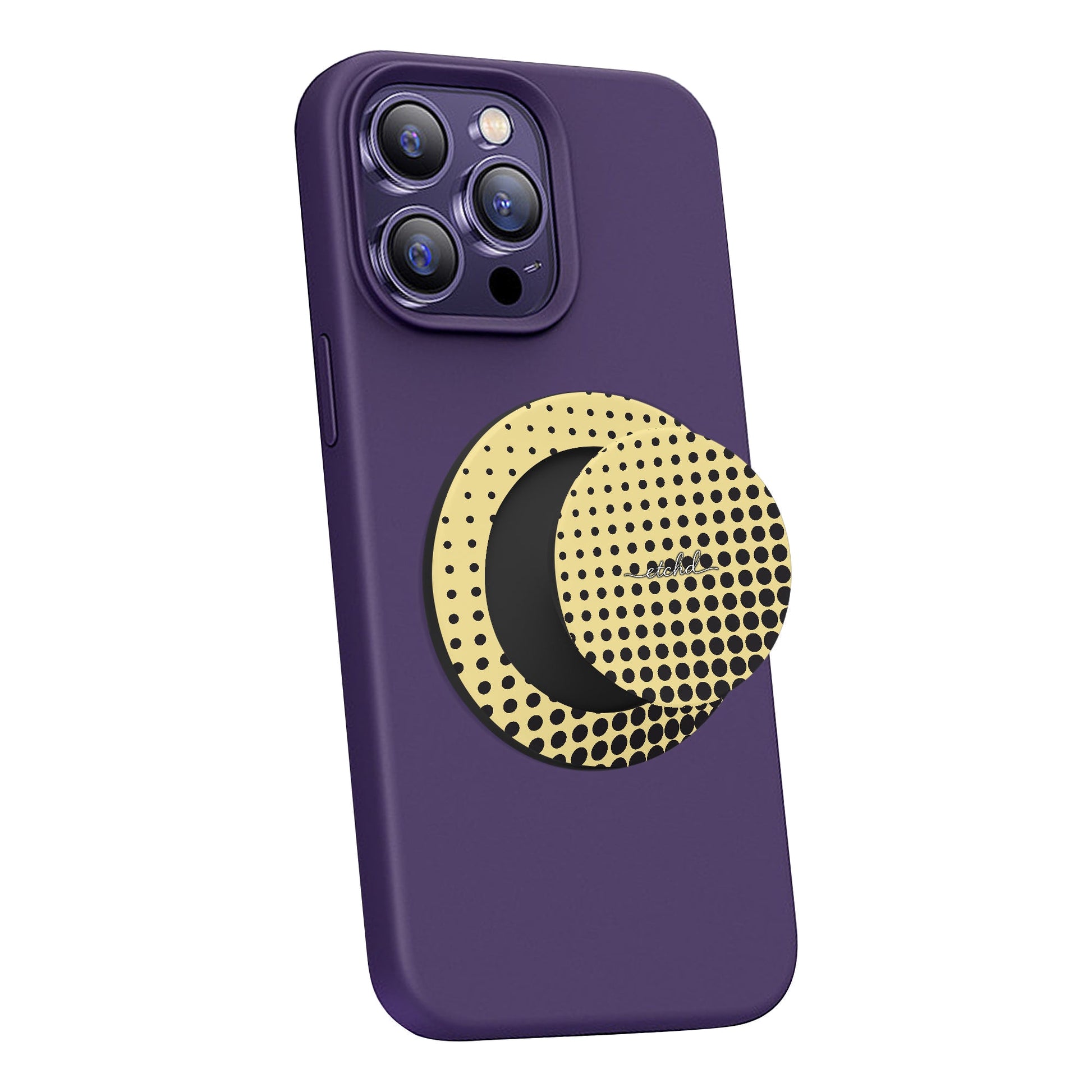 Butter Halftone Phone Grip And Stand by etchd, view 4