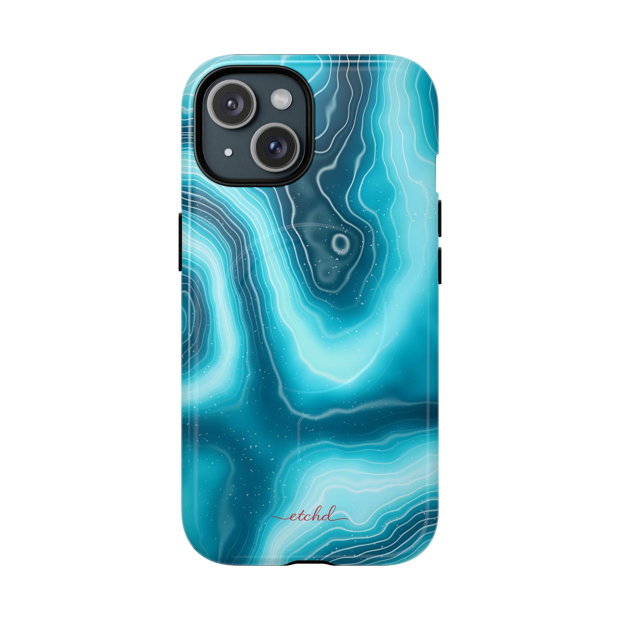 Aquamarine Magnetic Phone Case by etchd, view 2