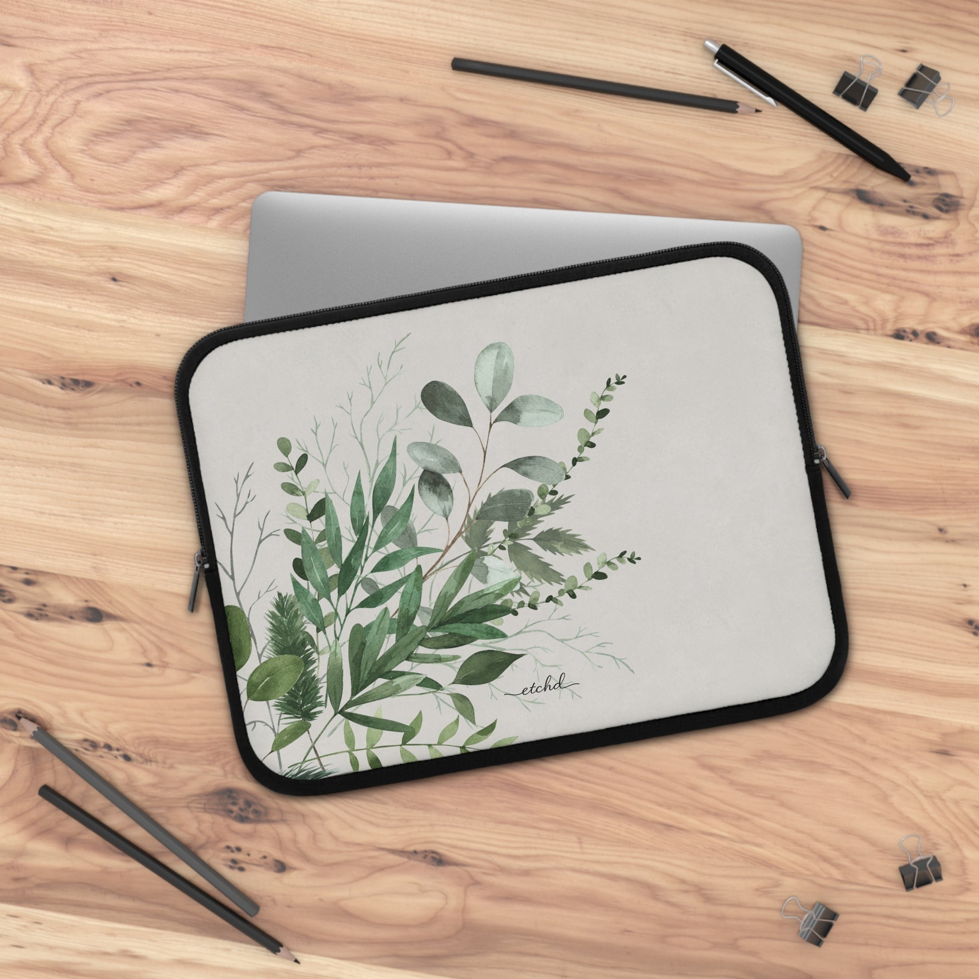 Botanical Leaf Laptop Sleeve by etchd, view 5