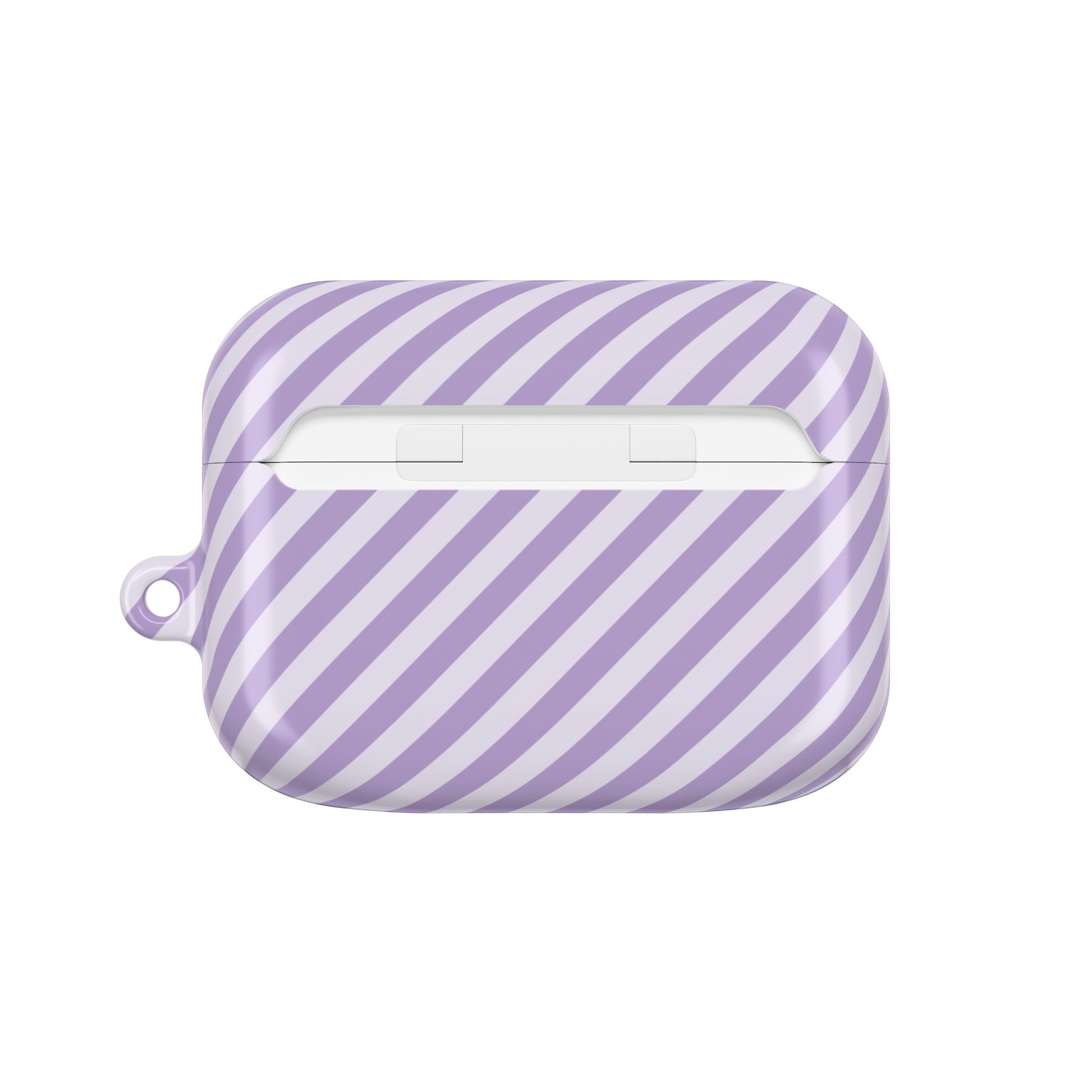 Lilac & Cream Striped Diagonal AirPod Case by etchd, view 7