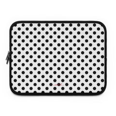 Black & White Polka Dot Laptop Sleeve by etchd