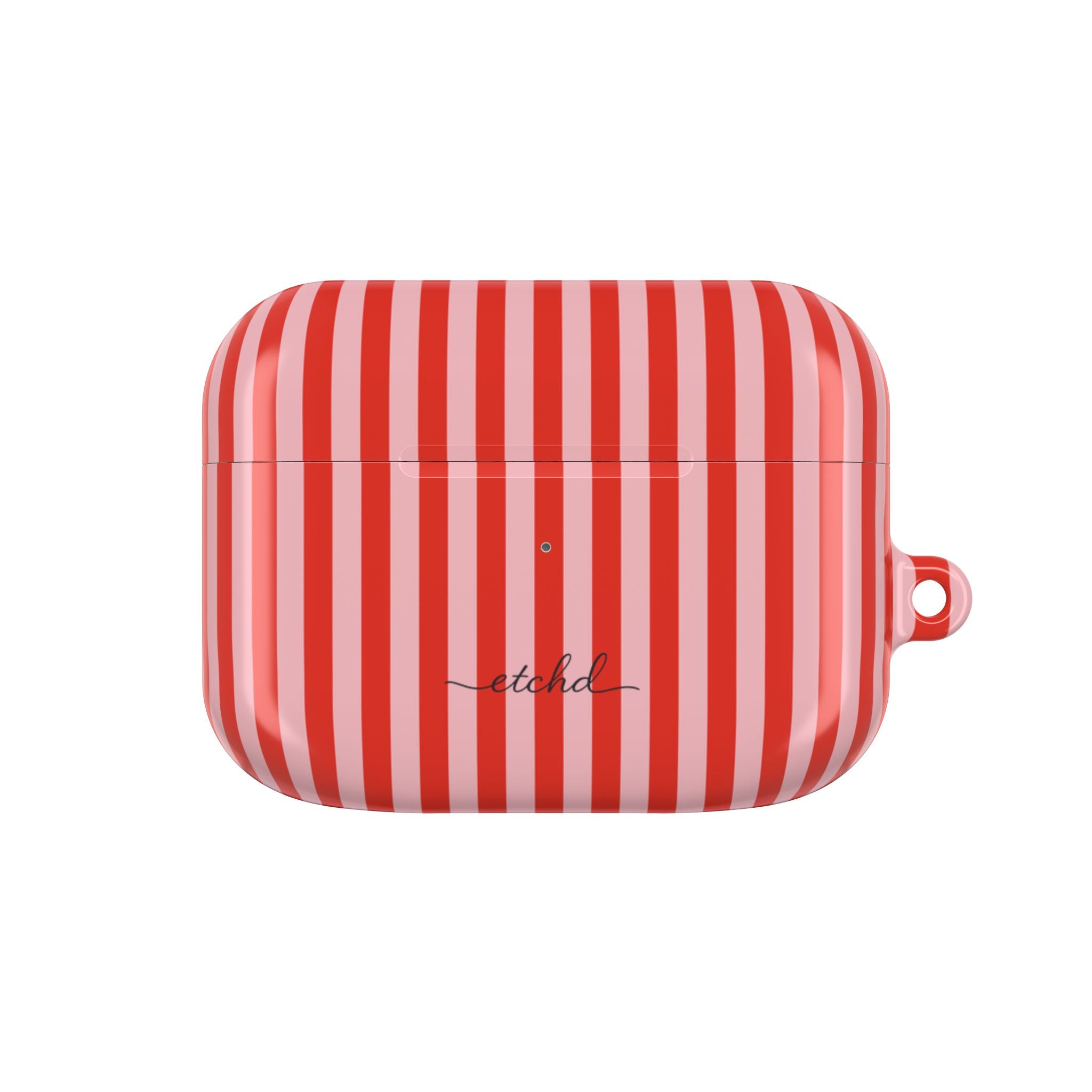 Poppy & Blush Striped AirPod Case by etchd
