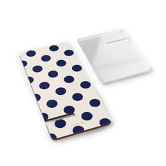 Navy & Cream Polka Dot Phone Stand by etchd, view 2