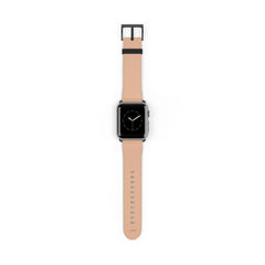 Terracotta & Cream Striped Diagonal Smartwatch Strap by etchd