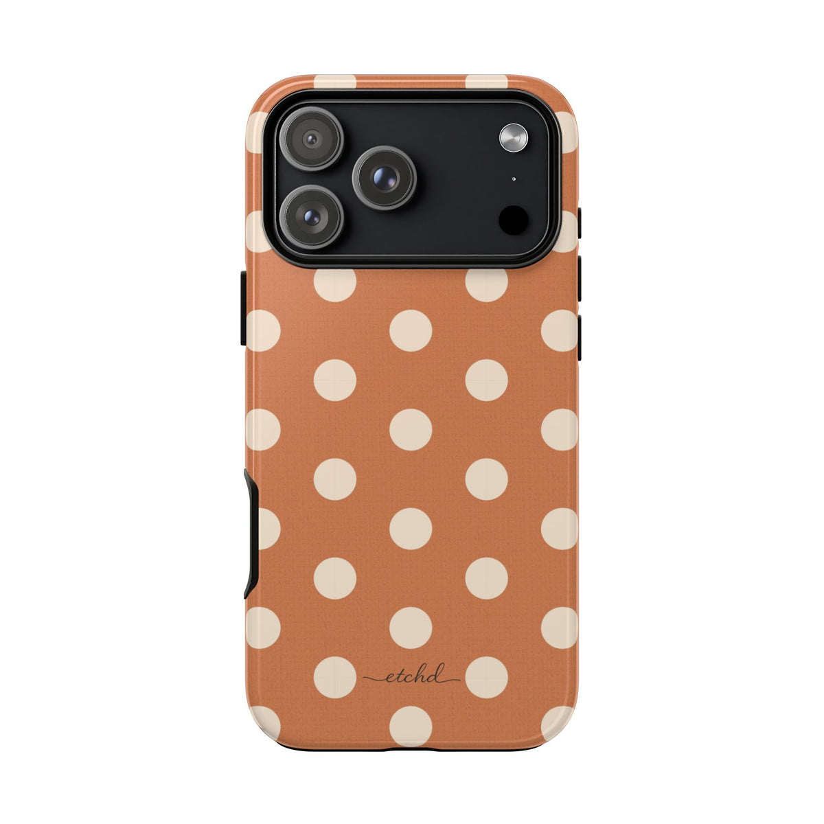 Cream & Terracotta Polka Dot Phone Case by etchd, view 59