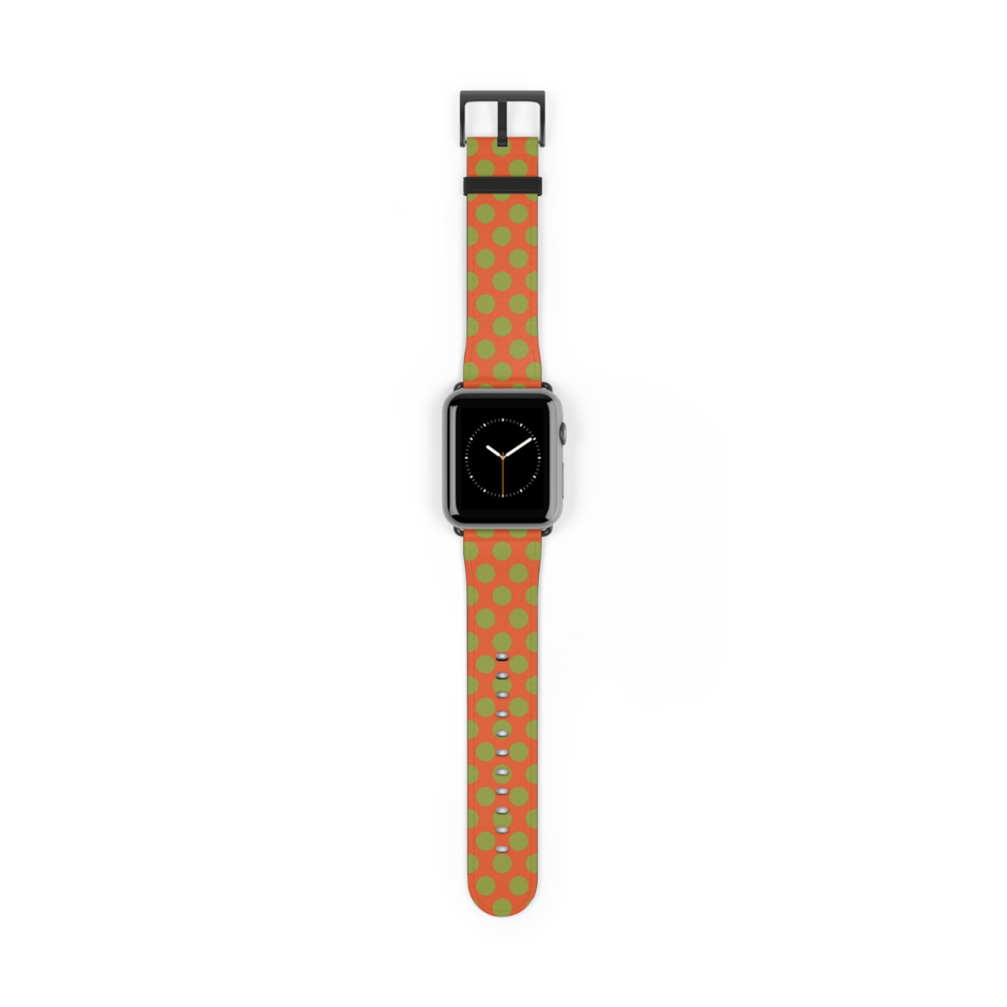 Wasabi & Persimmon Polka Dot Smartwatch Strap by etchd, view 2