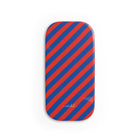 Cobalt & Poppy Striped Diagonal Click-On Phone Grip