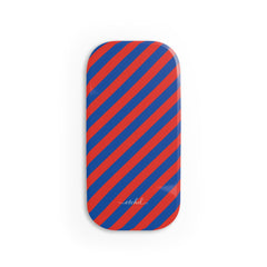 Cobalt And Poppy Diagonal Click-On Phone Grip by etchd