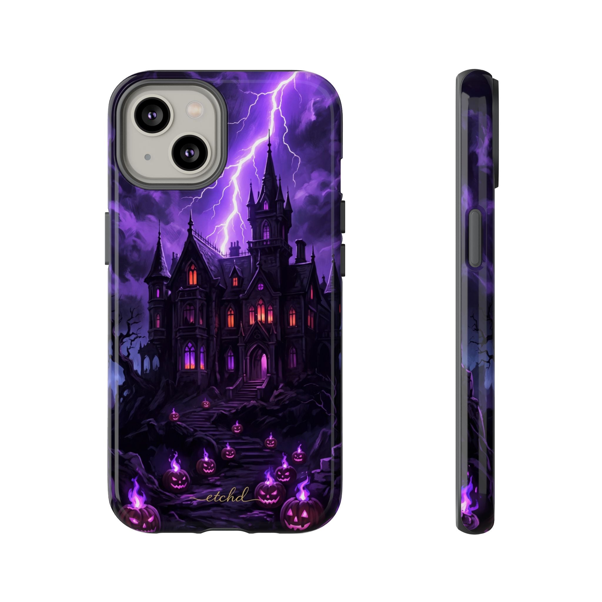 Violet Haunt Phone Case by etchd, view 2