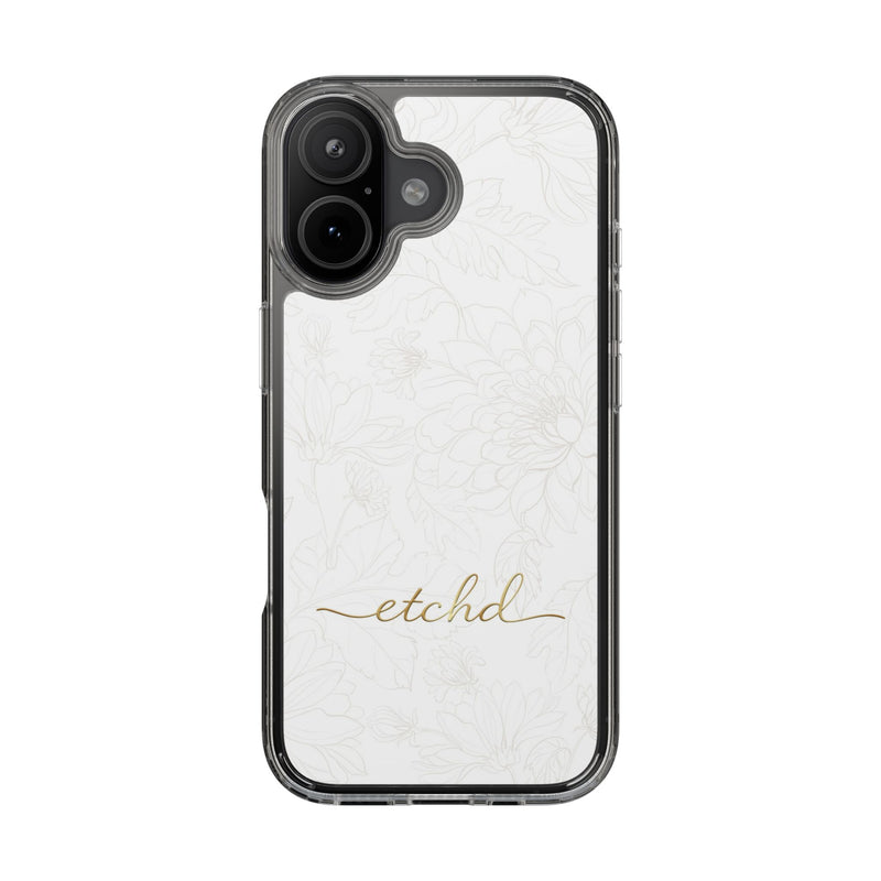 Etchd Signature White Coque téléphone transparente-zoom-