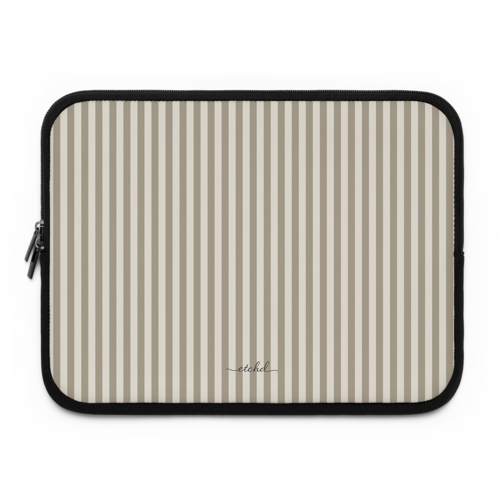 Neutral Striped Laptop Sleeve by etchd