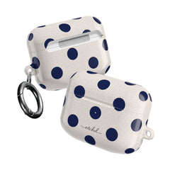 Navy & Cream Polka Dot AirPod Case by etchd, view 10