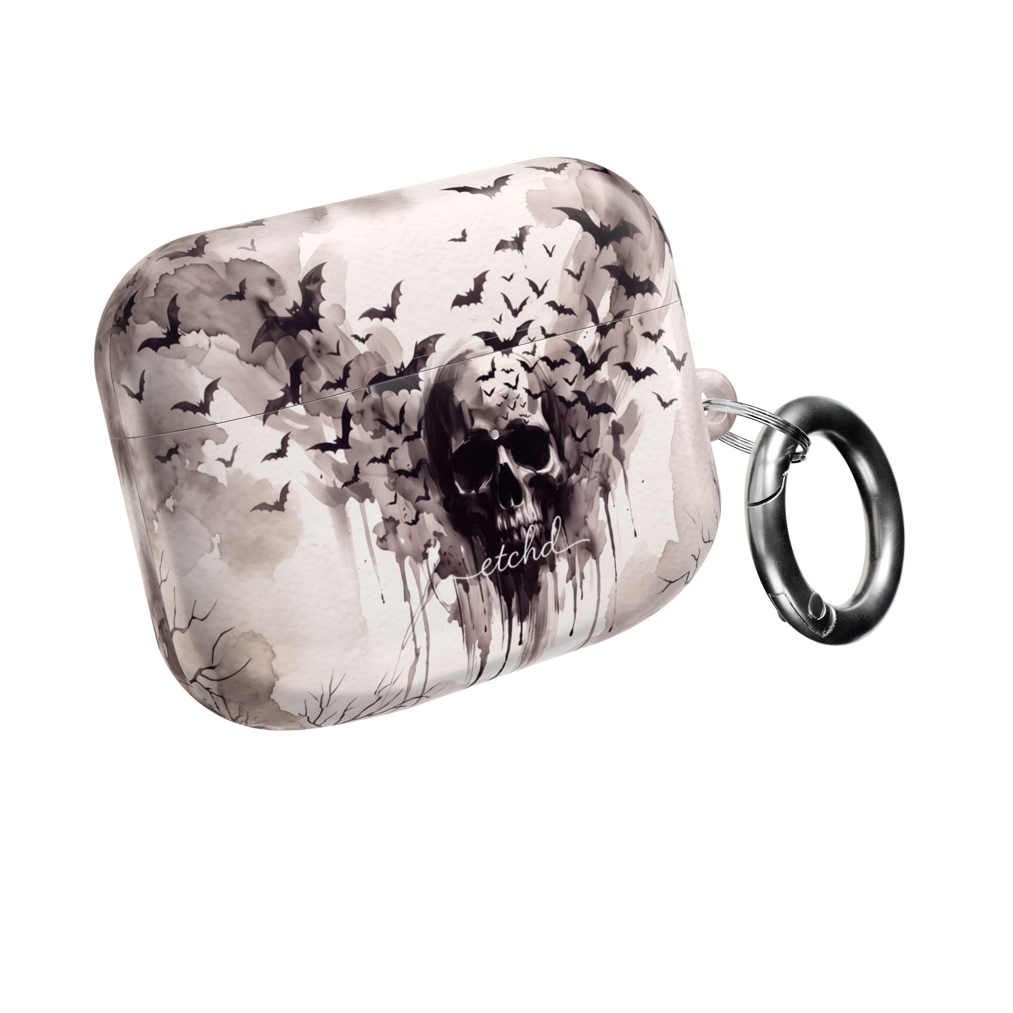 Ink Skull AirPod Case by etchd, view 8