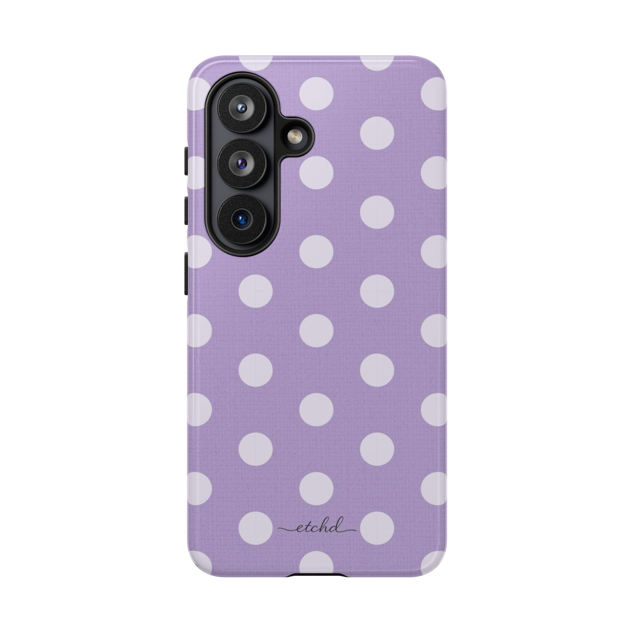Cream & Lilac Polka Dot Phone Case by etchd, view 61
