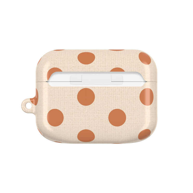 Terracotta & Cream Polka Dot AirPod Case by etchd, view 7