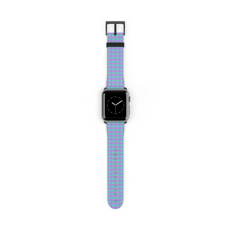 Hypermint & Lilac Gingham Cinturino per smartwatch di etchd
