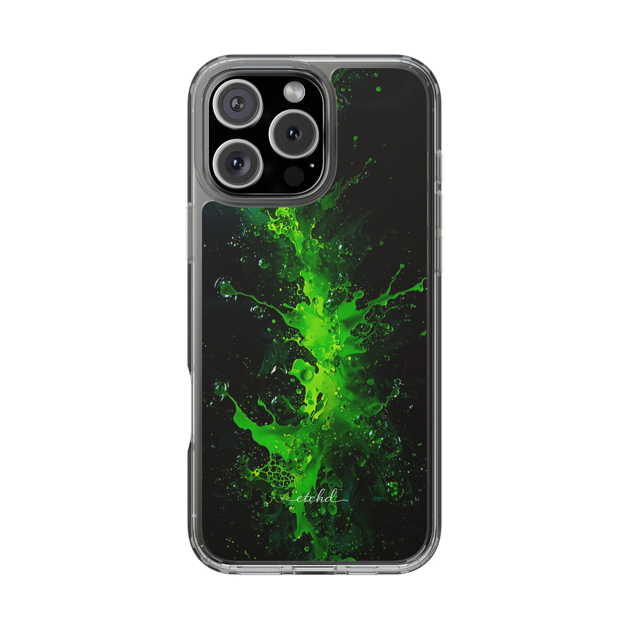 Toxic Bloom Clear Phone Case by etchd