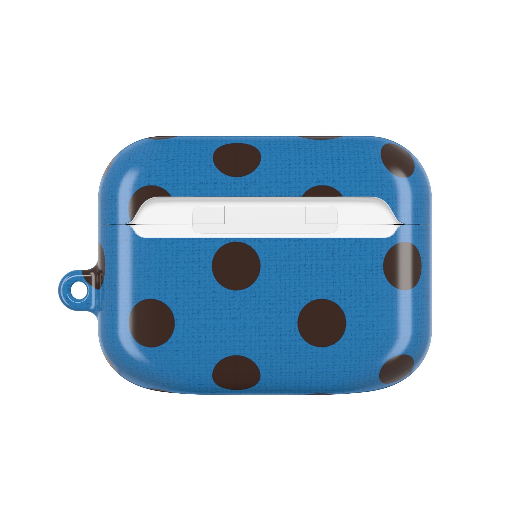 Espresso & Cerulean Polka Dot AirPod Case by etchd, view 7
