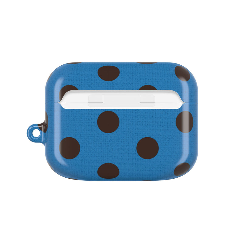 Espresso & Cerulean Polka Dot AirPod Case by etchd, view 7