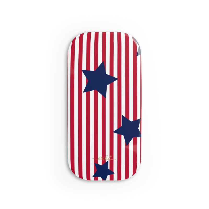 Red Stripes & Blue Stars Agarre clipsable para móvil-zoom-
