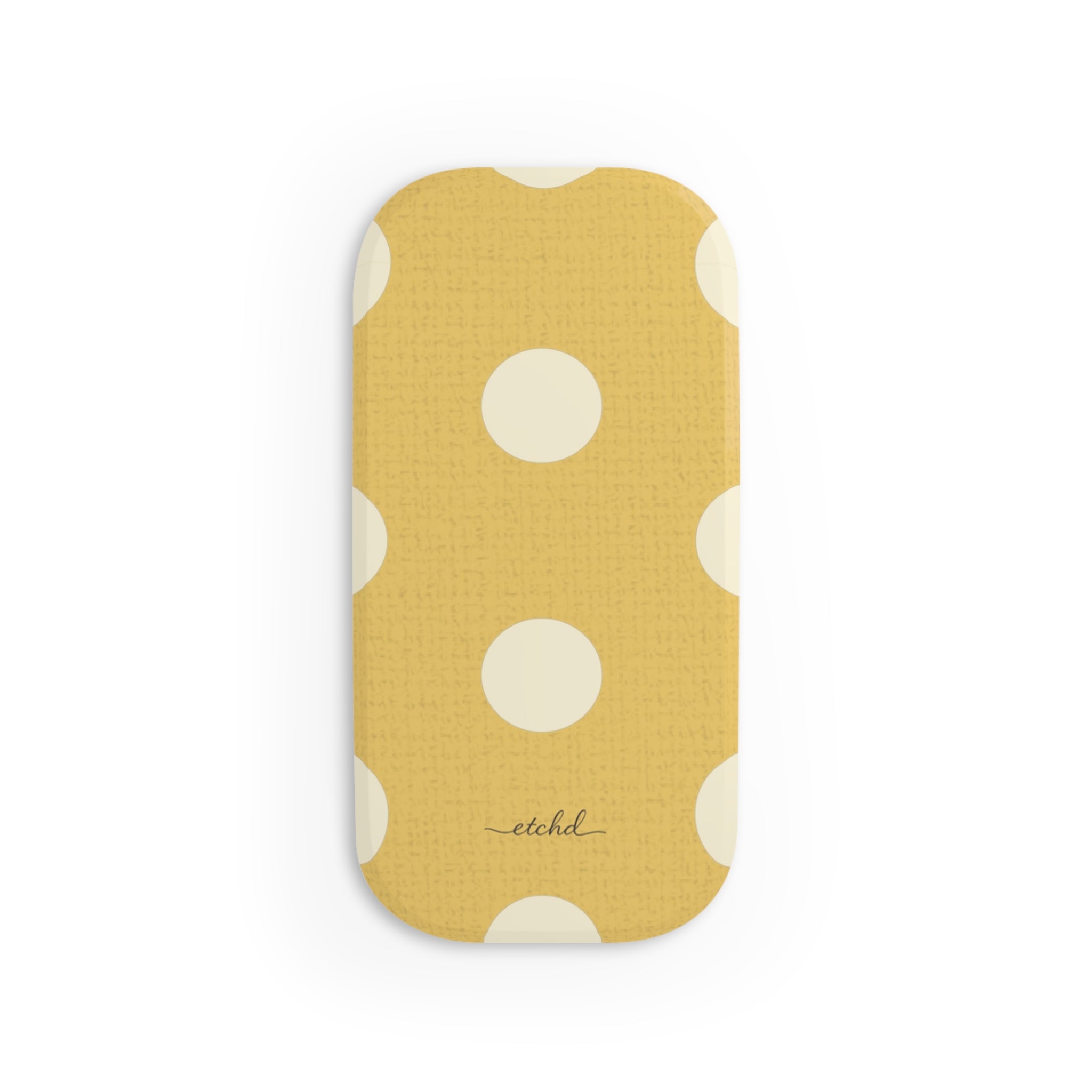 Cream & Butter Polka Dot Click-On Phone Grip by etchd, view 2