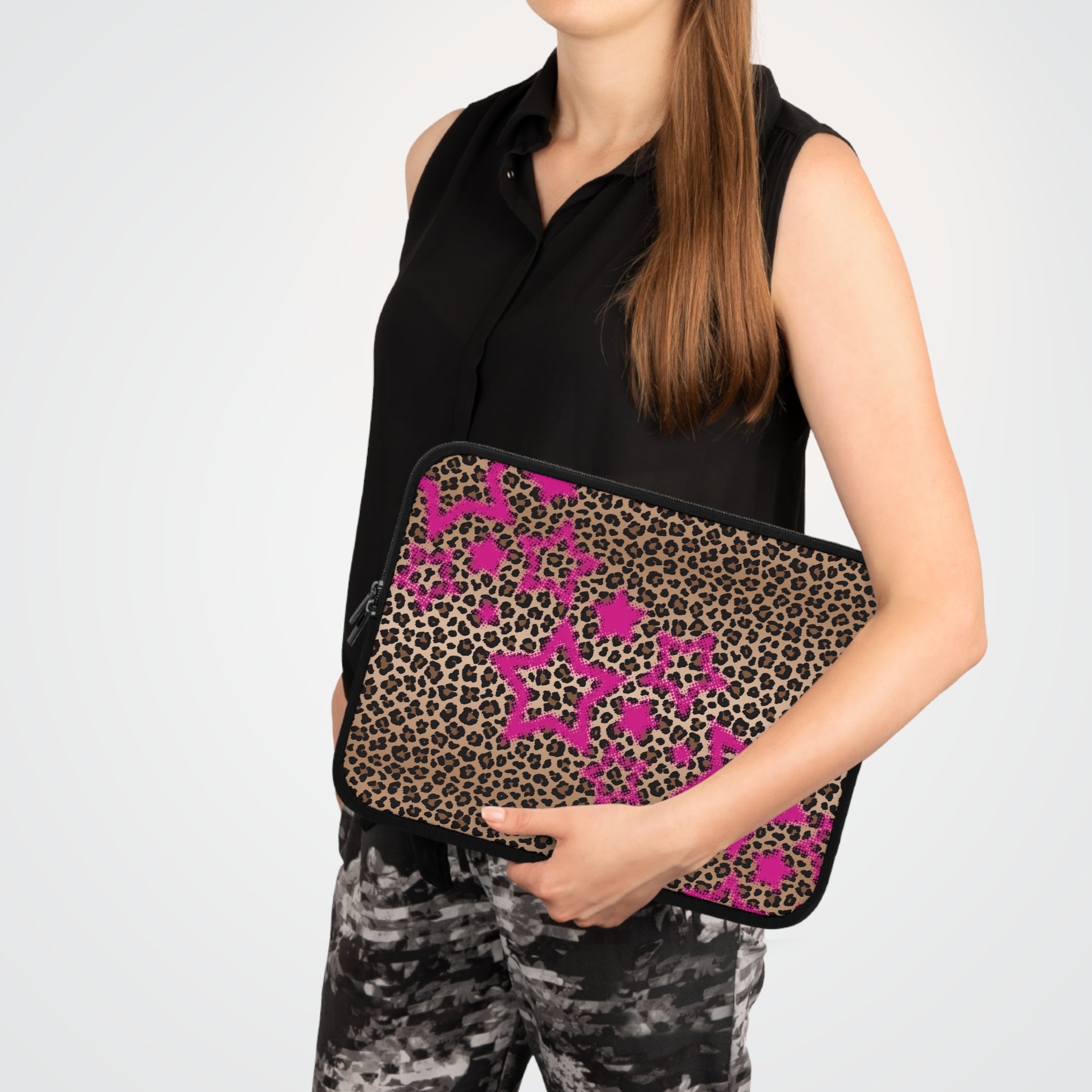 Y2K Leopard Laptop Sleeve by etchd, view 6