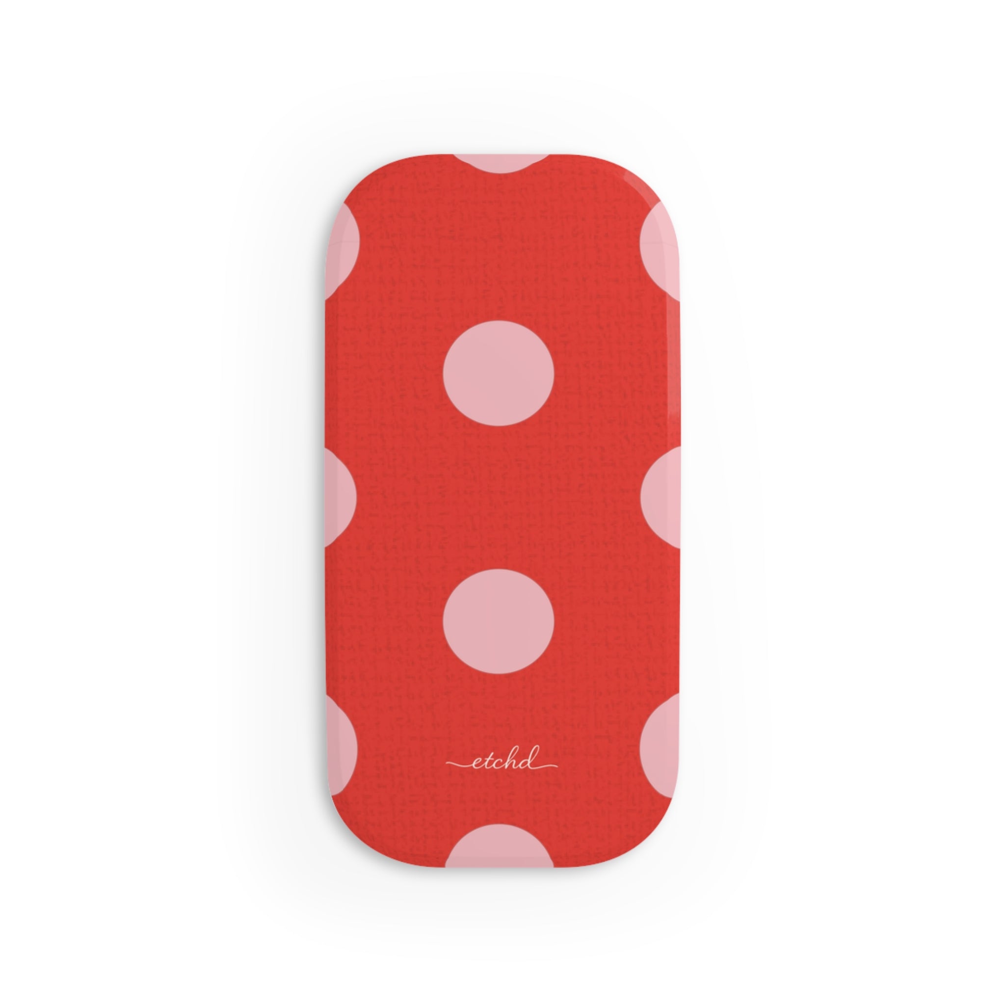 Blush & Poppy Polka Dot Click-On Phone Grip by etchd, view 2