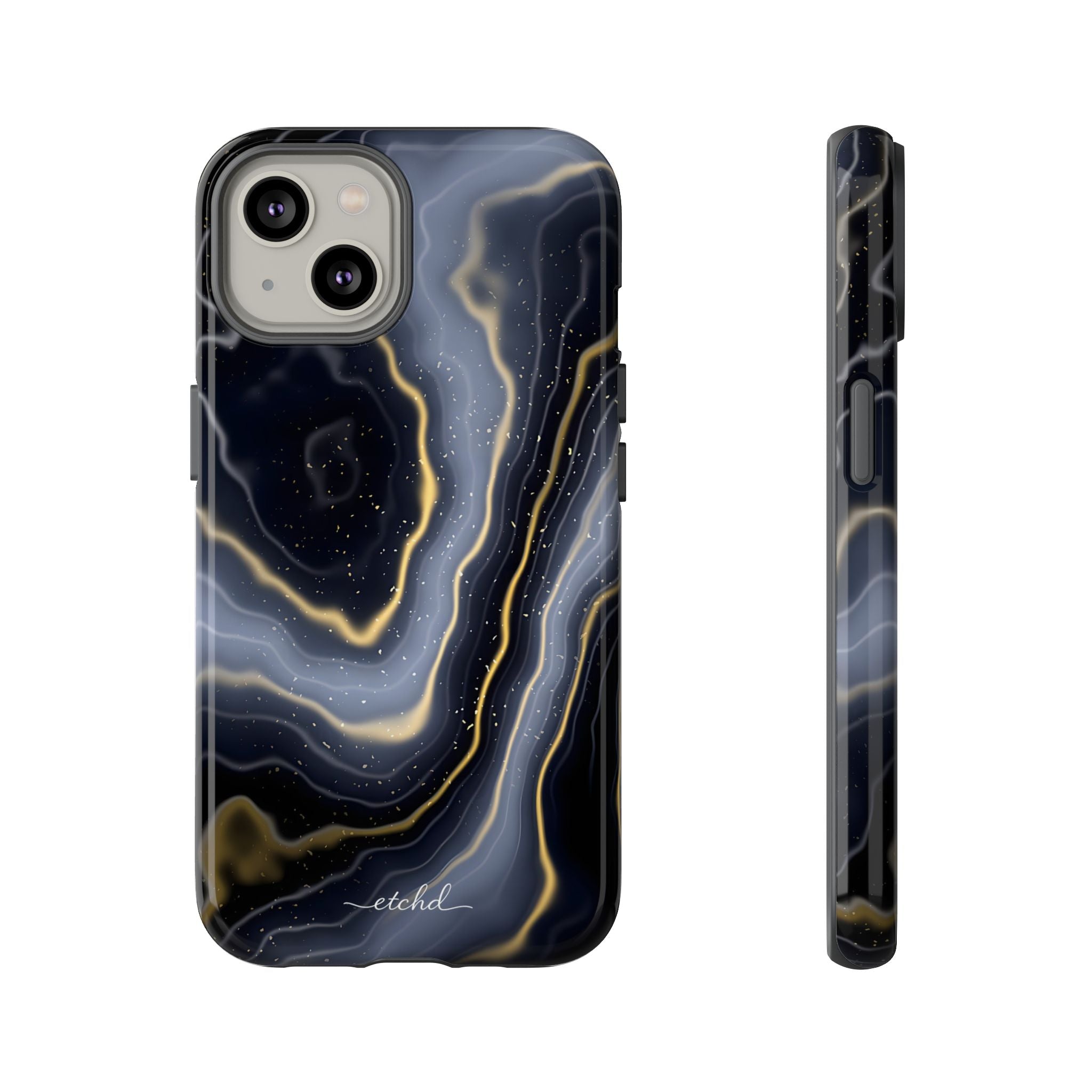 Obsidian Gold Phone Case by etchd, view 2