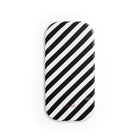 Black & White Striped Diagonal Anello clip per telefono