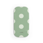 Cream & Sage Polka Dot Click-On Phone Grip